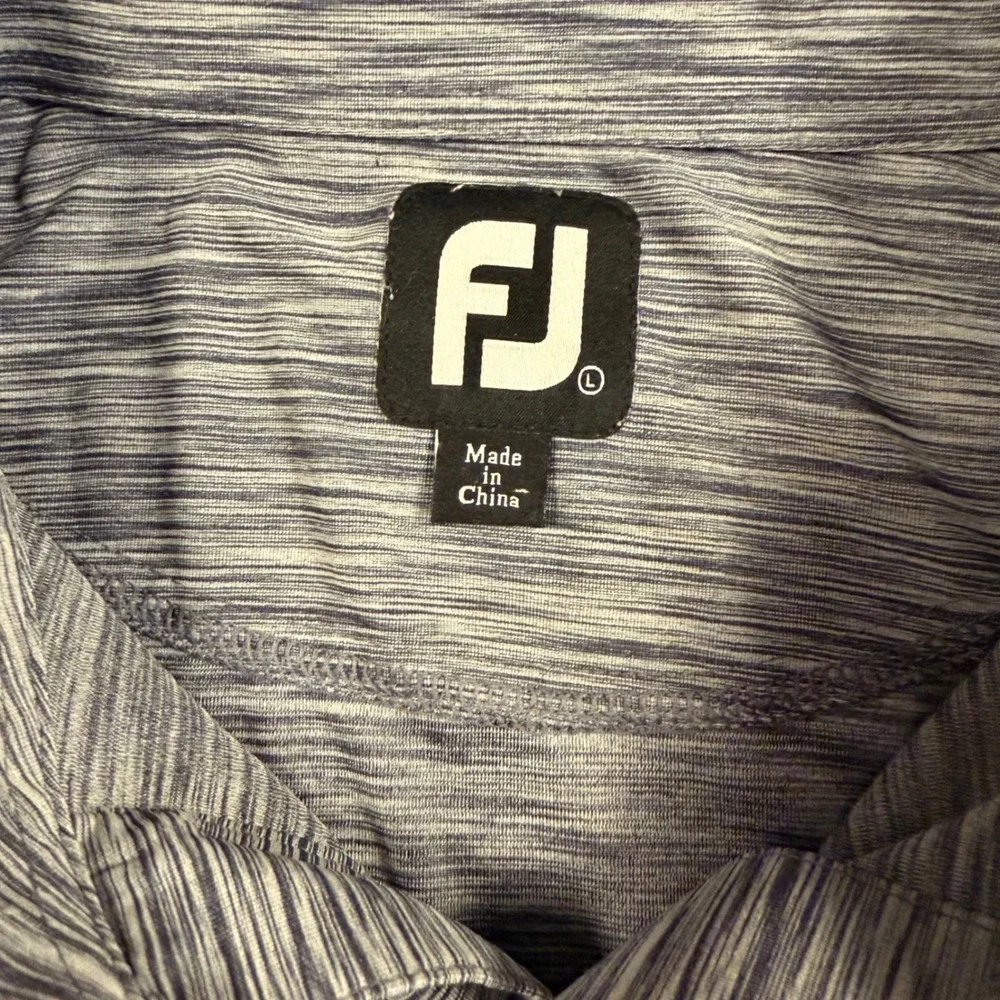 Lot of 2 FootJoy ProDry Golf Polo Shirts Mens Large Grey Coral Space Dye Heather - Picture 7 of 14